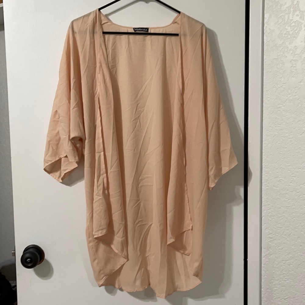 BLUSH LONG KIMONO